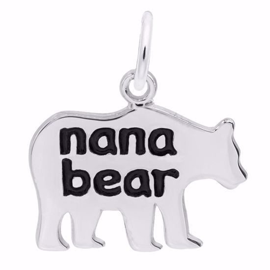 Picture of Nana Bear Charm Pendant - Sterling Silver