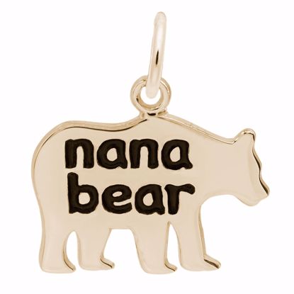 Picture of Nana Bear Charm Pendant - 14K Gold