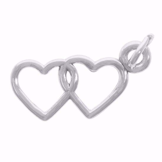 Picture of Two Hearts Entwined Charm Pendant - Sterling Silver