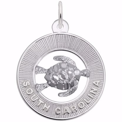 Picture of South Carolina Ring W/Turtle Charm Pendant - Sterling Silver