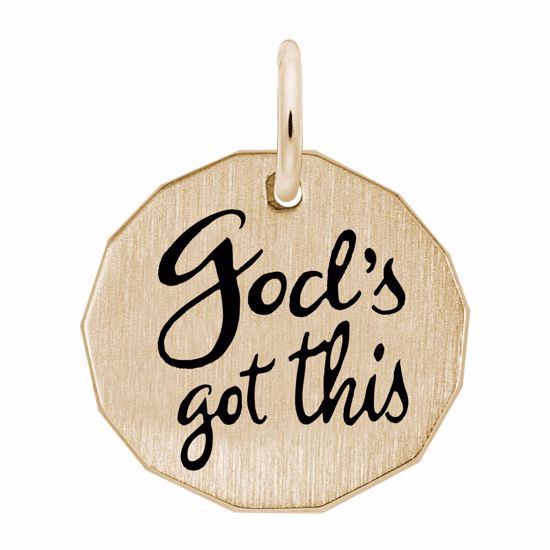 Picture of God's Got This Charm Pendant - 14K Gold