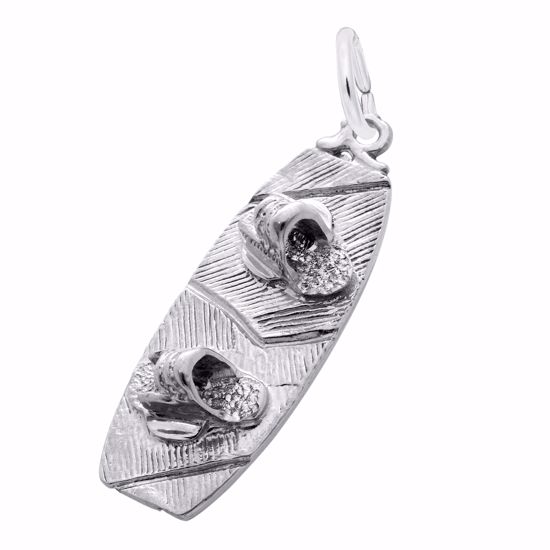 Picture of Wakeboard Charm Pendant - Sterling Silver