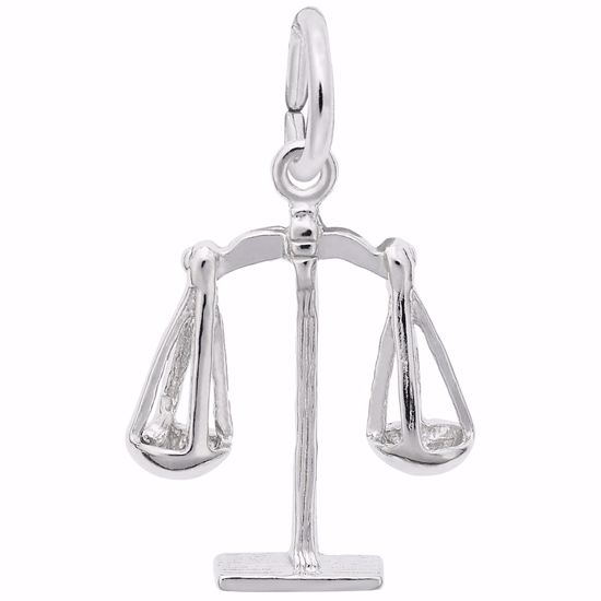 Picture of Scales Of Justice Charm Pendant - Sterling Silver