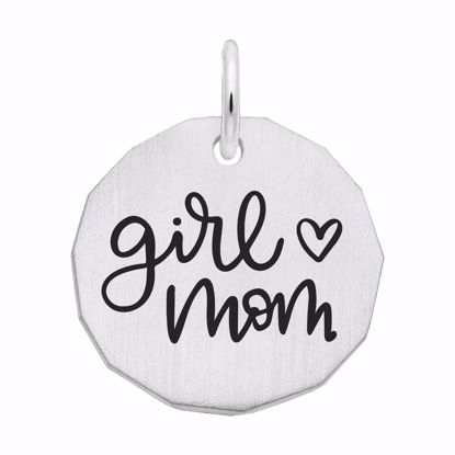 Picture of Girl Mom Charm Pendant - Sterling Silver