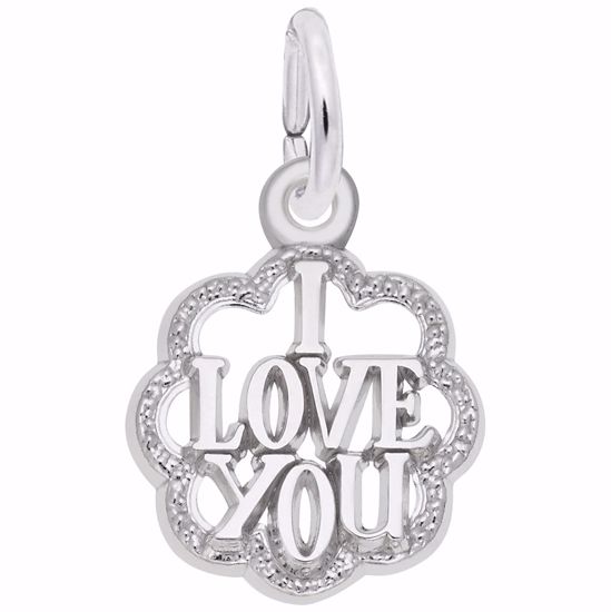 Picture of I Love You Charm Pendant - Sterling Silver