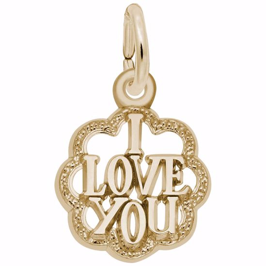 Picture of I Love You Charm Pendant - 14K Gold