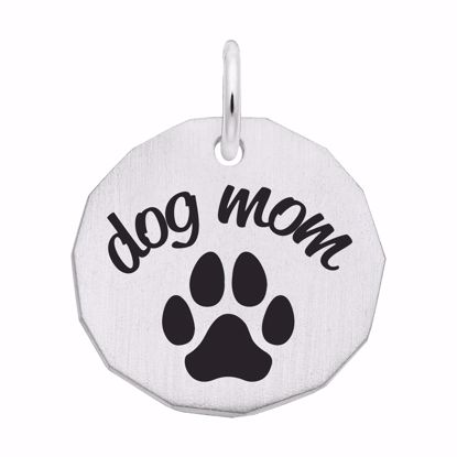 Picture of Dog Mom Charm Pendant - Sterling Silver