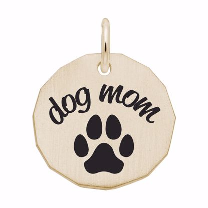 Picture of Dog Mom Charm Pendant - 14K Gold