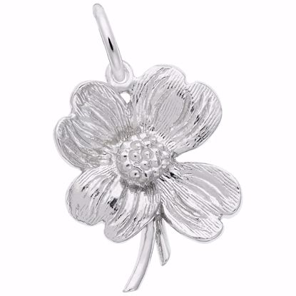 Picture of Dogwood Charm Pendant - Sterling Silver