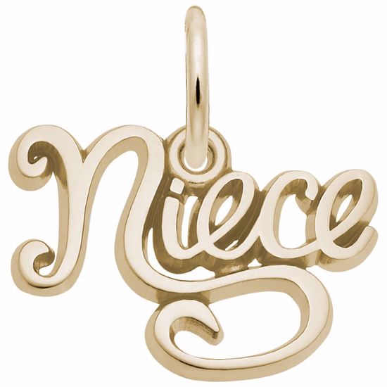 Picture of Niece Charm Pendant - 14K Gold