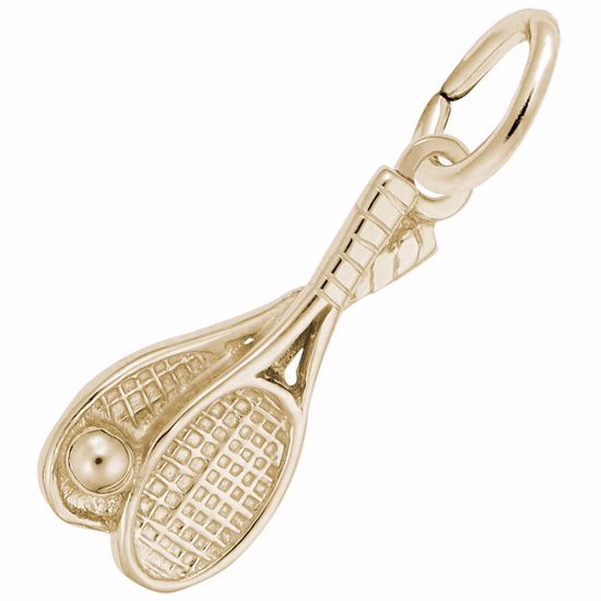 Picture of Tennis Racquet Charm Pendant - 14K Gold