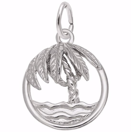 Picture of Palm Charm Pendant - Sterling Silver