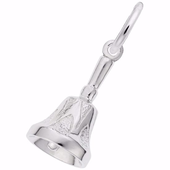 Picture of Hand Bell Charm Pendant - Sterling Silver