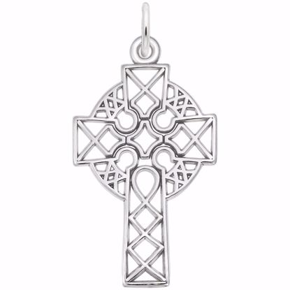 Picture of Celtic Cross Charm Pendant - Sterling Silver