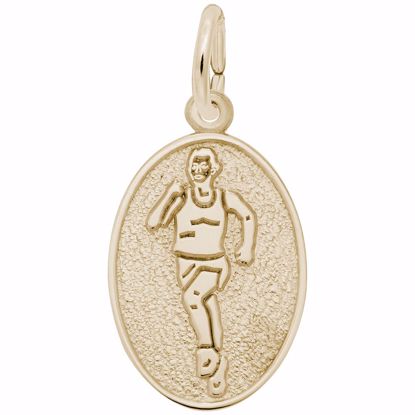 Picture of Runner Charm Pendant - 14K Gold