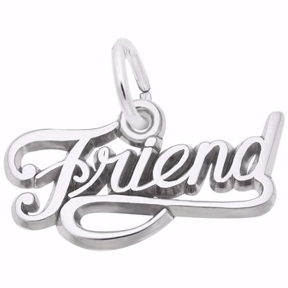 Picture of Friend Charm Pendant - Sterling Silver