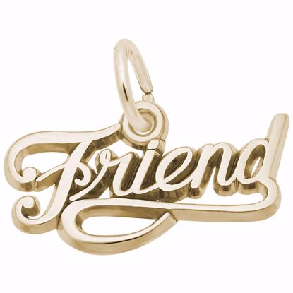 Picture of Friend Charm Pendant - 14K Gold