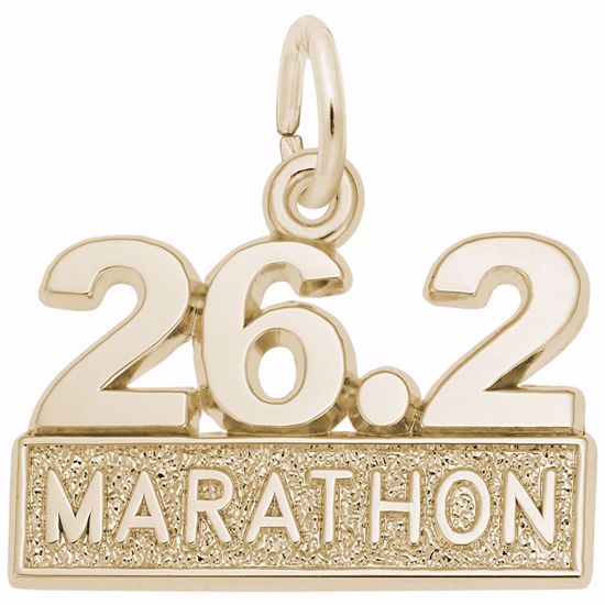 Picture of Marathon Charm Pendant - 14K Gold