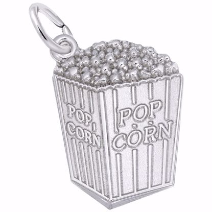Picture of Popcorn Charm Pendant - Sterling Silver