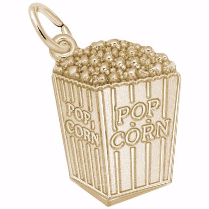 Picture of Popcorn Charm Pendant - 14K Gold