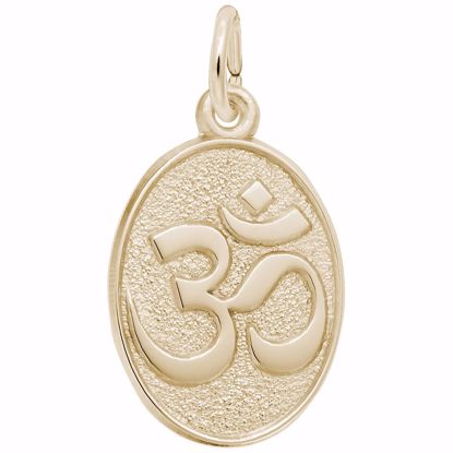 Picture of Yoga Symbol Charm Pendant - 14K Gold