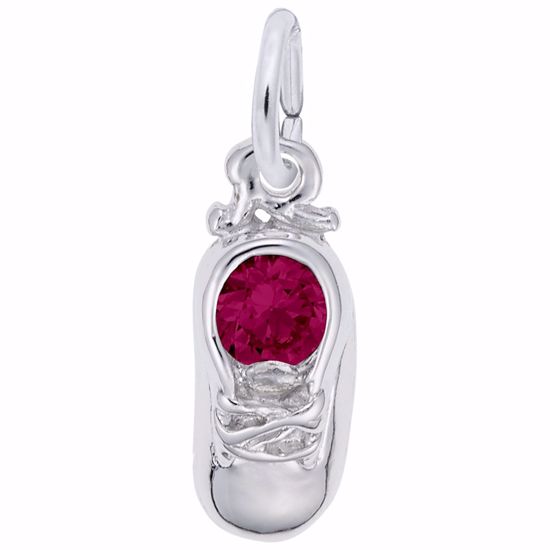 Picture of 07 Babyshoe-Jul Charm Pendant - Sterling Silver