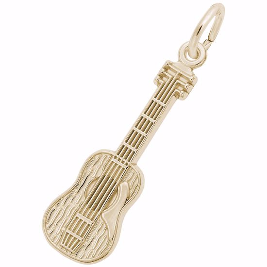 Picture of Guitar Charm Pendant - 14K Gold