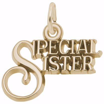 Picture of Special Sister Charm Pendant - 14K Gold