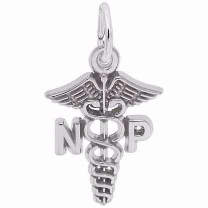 Picture of Nurse Practitioner Charm Pendant - Sterling Silver