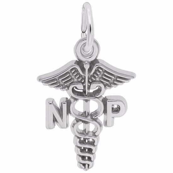 Picture of Nurse Practitioner Charm Pendant - Sterling Silver