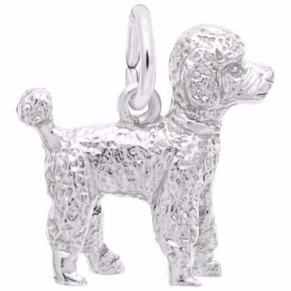Picture of Poodle Charm Pendant - Sterling Silver
