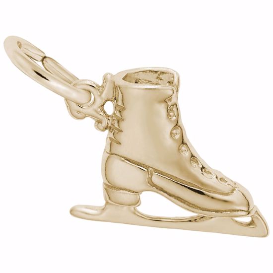 Picture of Ice Skate Charm Pendant - 14K Gold