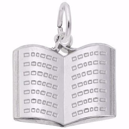 Picture of Book Charm Pendant - Sterling Silver