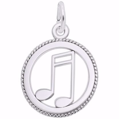 Picture of Music Charm Pendant - Sterling Silver