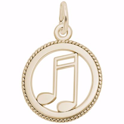 Picture of Music Charm Pendant - 14K Gold