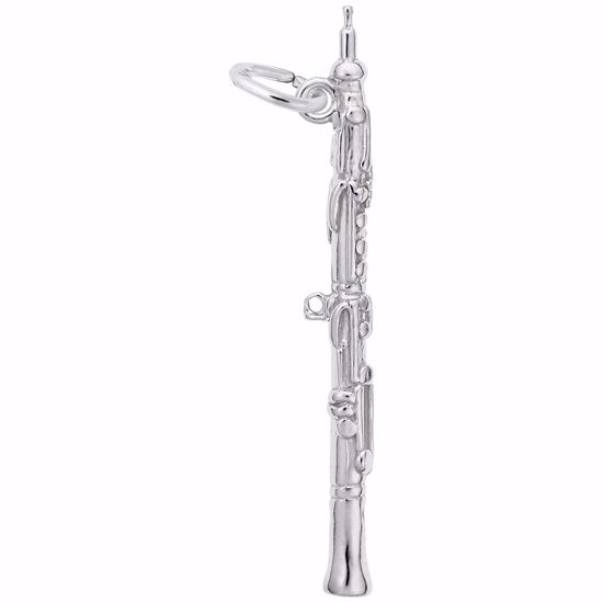 Picture of Oboe Charm Pendant - Sterling Silver