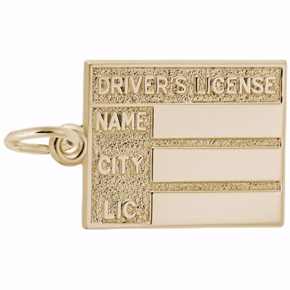 Picture of Drivers License Charm Pendant - 14K Gold