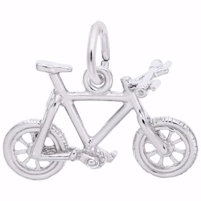 Picture of Mountain Bike Charm Pendant - Sterling Silver