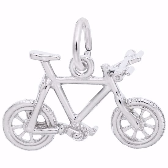 Picture of Mountain Bike Charm Pendant - Sterling Silver