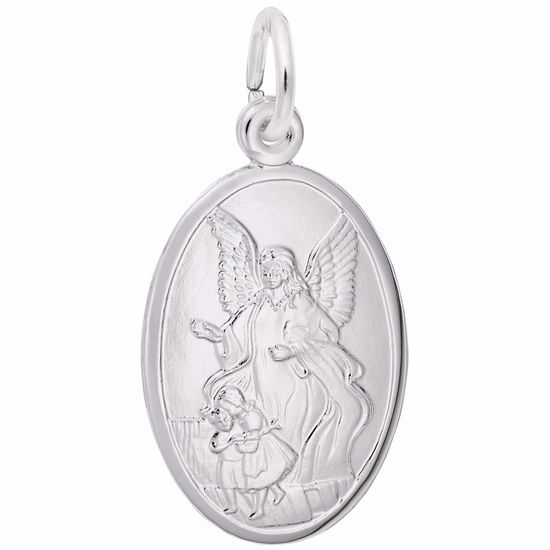 Picture of Guardian Angel Charm Pendant - Sterling Silver