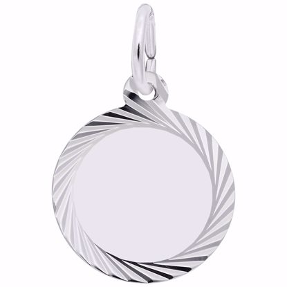 Picture of Disc Charm Pendant - Sterling Silver