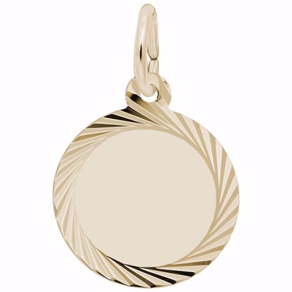 Picture of Disc Charm Pendant - 14K Gold