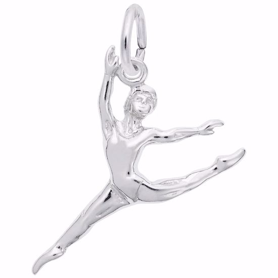 Picture of Ballet Dancer Charm Pendant - Sterling Silver