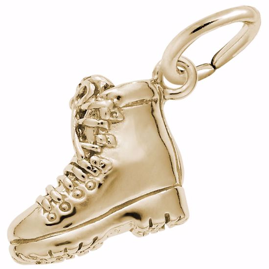 Picture of Hiking Boot Charm Pendant - 14K Gold