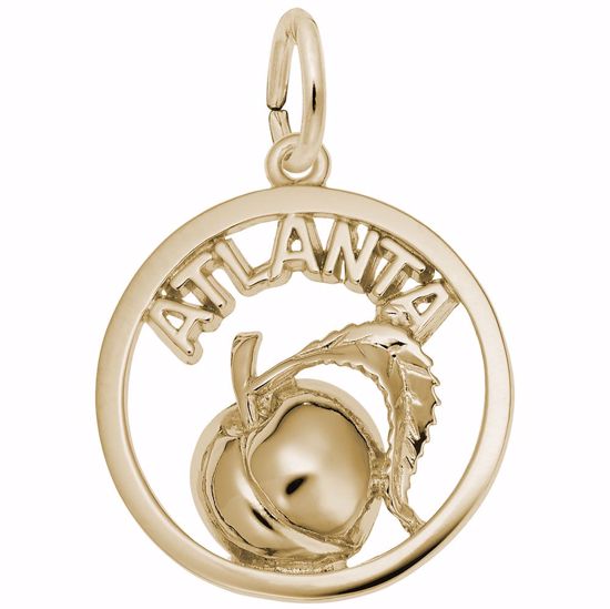 Picture of Atlanta Peach Charm Pendant - 14K Gold