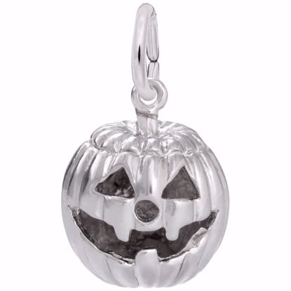 Picture of Jack O Lantern Charm Pendant - Sterling Silver