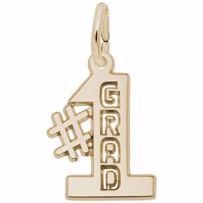 Picture of #1 Grad Charm Pendant - 14K Gold