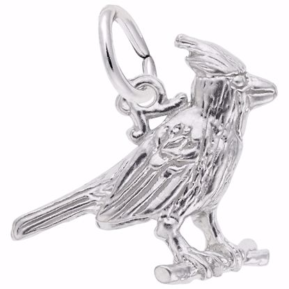 Picture of Cardinal Charm Pendant - Sterling Silver