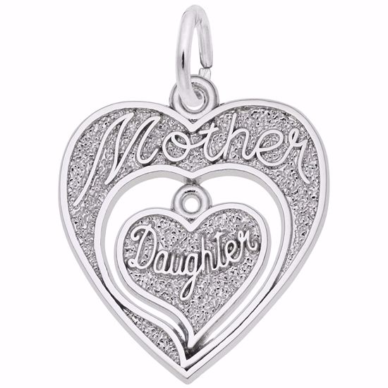 Picture of Mother Daughter Charm Pendant - Sterling Silver