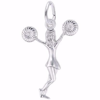 Picture of Pom Pom Girl Charm Pendant - Sterling Silver